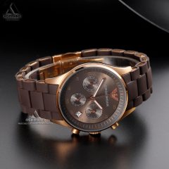 Emporio-Armani-W1-03 ساعت بند قهوه ای امپریو آرمانی Emporio Armani-W1