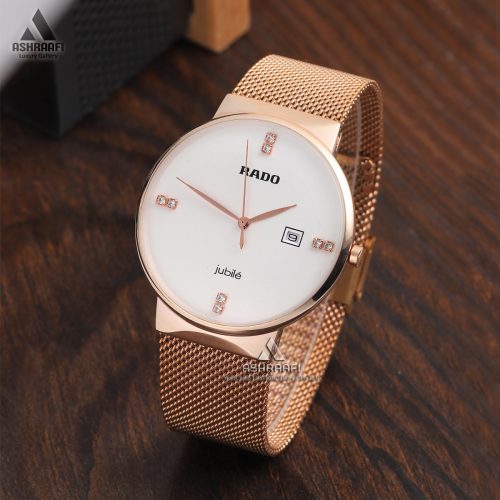 ساعت رزگلد بند حصیری