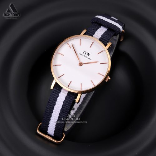 ساعت دنیل ولینگتون صفحه سفید بند دو رنگ