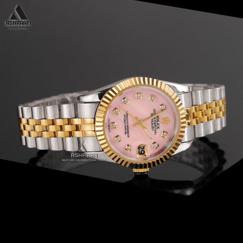 ساعت رولکس زنانه صفحه صورتی Rolex DateJust PN1