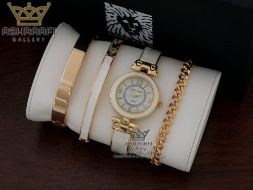 دست بند و ساعت آنه کلین سفید رنگ Anne klein SL043