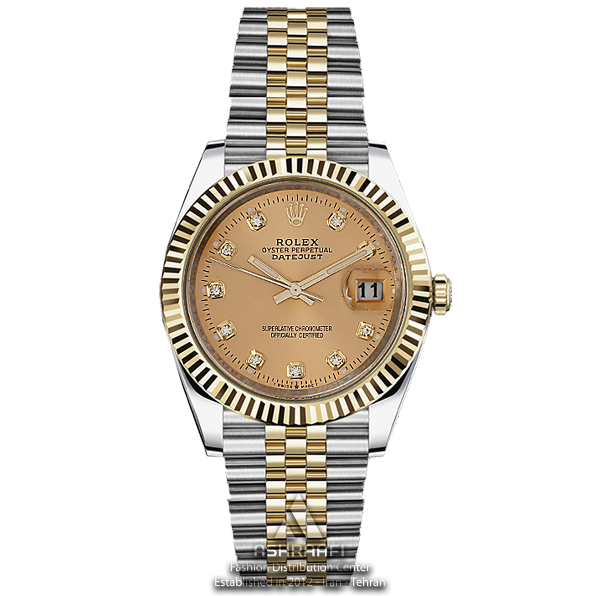 ساعت رولکس صفحه طلایی Rolex Datejust 10