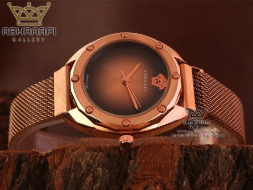 فروش ساعت زنانه ورساچه مسی رنگ Versace A109