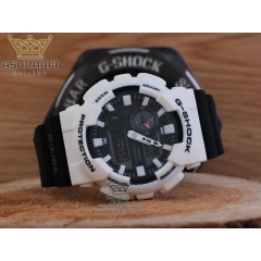 جی شاک سفید با بند مشکی G-shock GAX-100MB