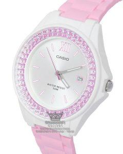 ساعت کاسیو دخترانه سفید صورتی Casio LX-500H-4E3VDF
