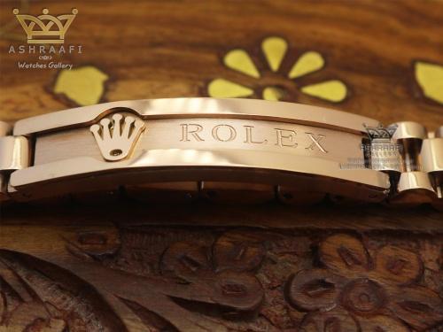 دستیند رولکس تمام استیل با ابکاری رزگلد Rolex bracelet R_Z