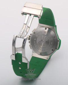 قفل ساعت هابلوت زنانه بند رابر سبز Hublot Big Bang Tutti Frutti Green 07