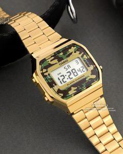 ساعت کاسیو نوستالژی صفحه ارتشی Casio A168WEGC-3DF