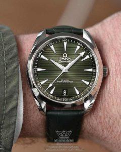 ساعت امگا سی مستر بند چرم یشمیOmega Seamaster Aqua Terra G1