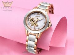 ساعت اصلی زنانه صفحه نقره ای