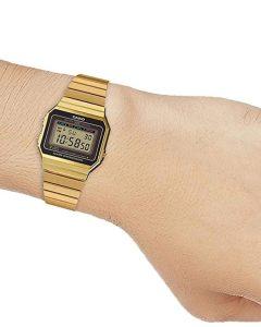 ساعت کاسیو نوستالژی طلائیCasio A700WG-9ADF