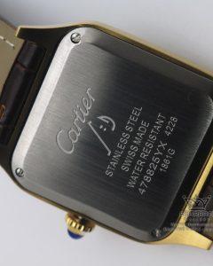 عکس از درب پشت ساعت کارتیه CARTIER Santos-Dumont BW77