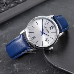 کاسیو بند چرمی آبی Casio MTP-V002L-2B3UDF