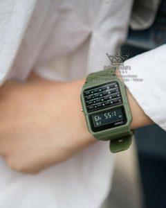Casio-CA-53WF-3BDF-03 ساعت کاسیو ماشین حسابی سبز ارتشی مناسب آقایان و بانوان