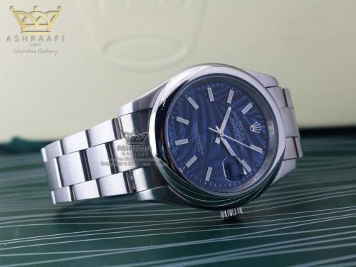 ساعت تمام استیل Rolex Datejust blue Palm 40