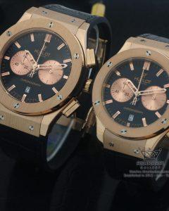 ساعت عروس دامادی هوبلو با بند رابر Hublot Chronograph 3300A