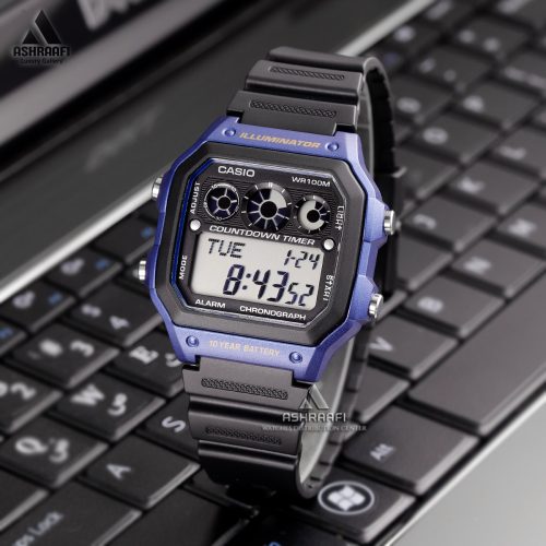 ساعت آبی کاسیو اورجینال مدل Casio AE-1300WH-2AV