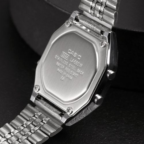 Casio-LA680WA-1B-04 درب پشت ساعت کاسیو Casio LA680WA-1B