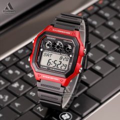 ساعت قرمز کاسیو دیجتالی Casio AE-1300WH-4AV
