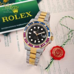 Rolex-Submariner-Diamond-Pepsi-2-02 ساعت رولکس سابمارینر نگین دار