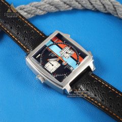 ساعت تگ هویر موناکو بند چرمی Tag Heuer Monaco Gulf 1860
