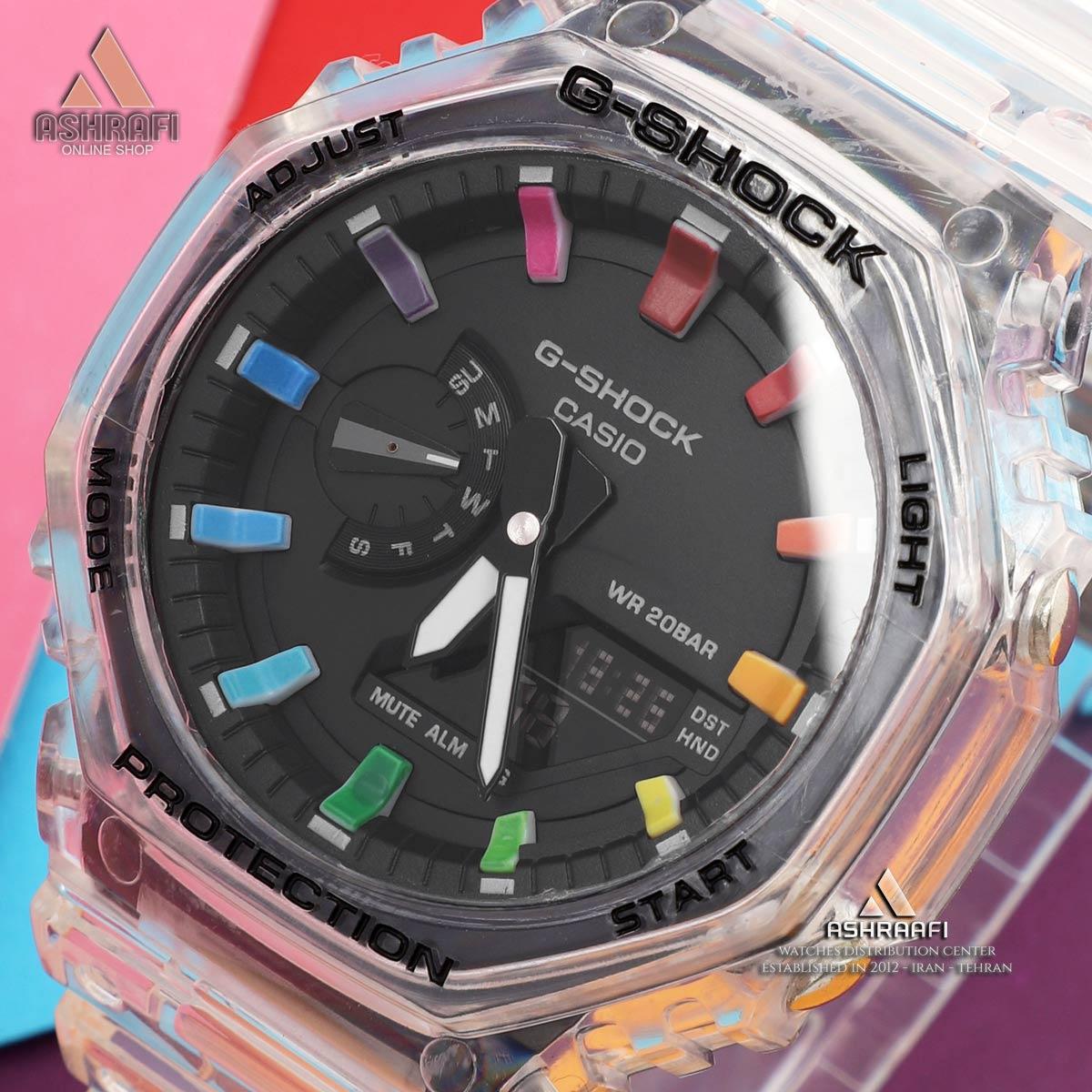 ساعت جی شاک اندکس رنگی G-Shock GA-2100 Jellyfish