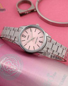 ساعت مچی با صفحه صورتی Casio LTP-V005D-4B