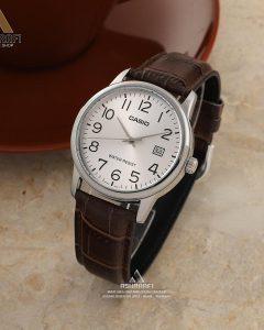 خرید ساعت کاسیو بند چرمی Casio MTP-V002L-7B2