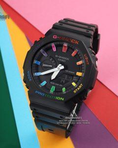 G-Shock-GA-2100-Rainbow-02 ساعت جیشاک رنگین کمانی