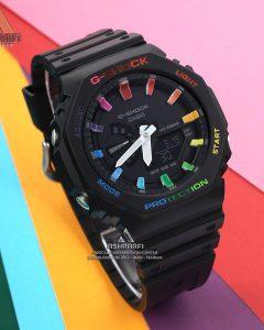 G-Shock-GA-2100-Rainbow-03 ساعت جیشاک اندکس رنگی