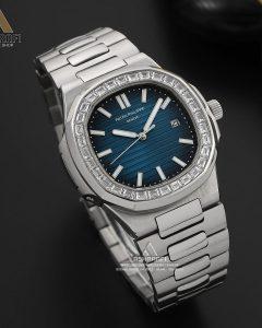 Patek-Philippe-Nautilus-Diamond-8168-03 ساعت پتک فیلیپ دور نگین مردانه