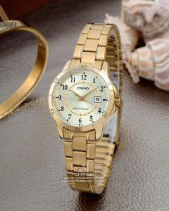 ساعت کاسیو زنانه طلایی Casio LTP-V004G-9B