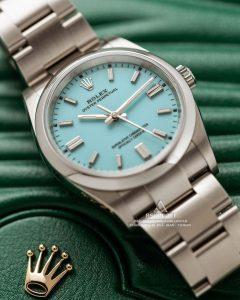 Rolex-Oyster-Perpetual-36-TS-06 ساعت صفحه آبی روشنRolex Oyster Perpetual 40