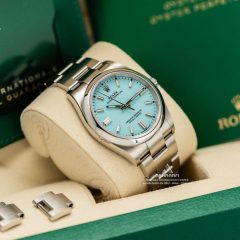 Rolex-Oyster-Perpetual-36-TS-07 ساعت صفحه آبی روشن رولکسRolex Oyster Perpetual 40