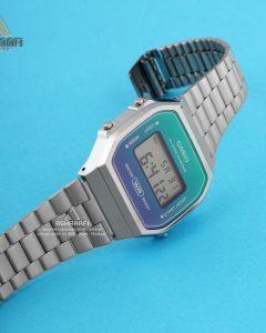 ساعت اورجینال کاسیو وینتیج صفحه آبی و سبز Casio A168WER-2A