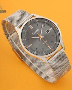 Casio-MTP-E710M-8AV-03 ساعت کاسیو بند حصیری مردانه Casio MTP-E710M-8AV