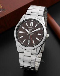 ساعت مردانه صفحه شرابی Casio MTP-VD02D-5E