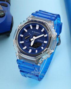 G-Shock-GA-2100BC54-02 ساعت جی شاکهای کپی شیشه ای آبی 2100BC54