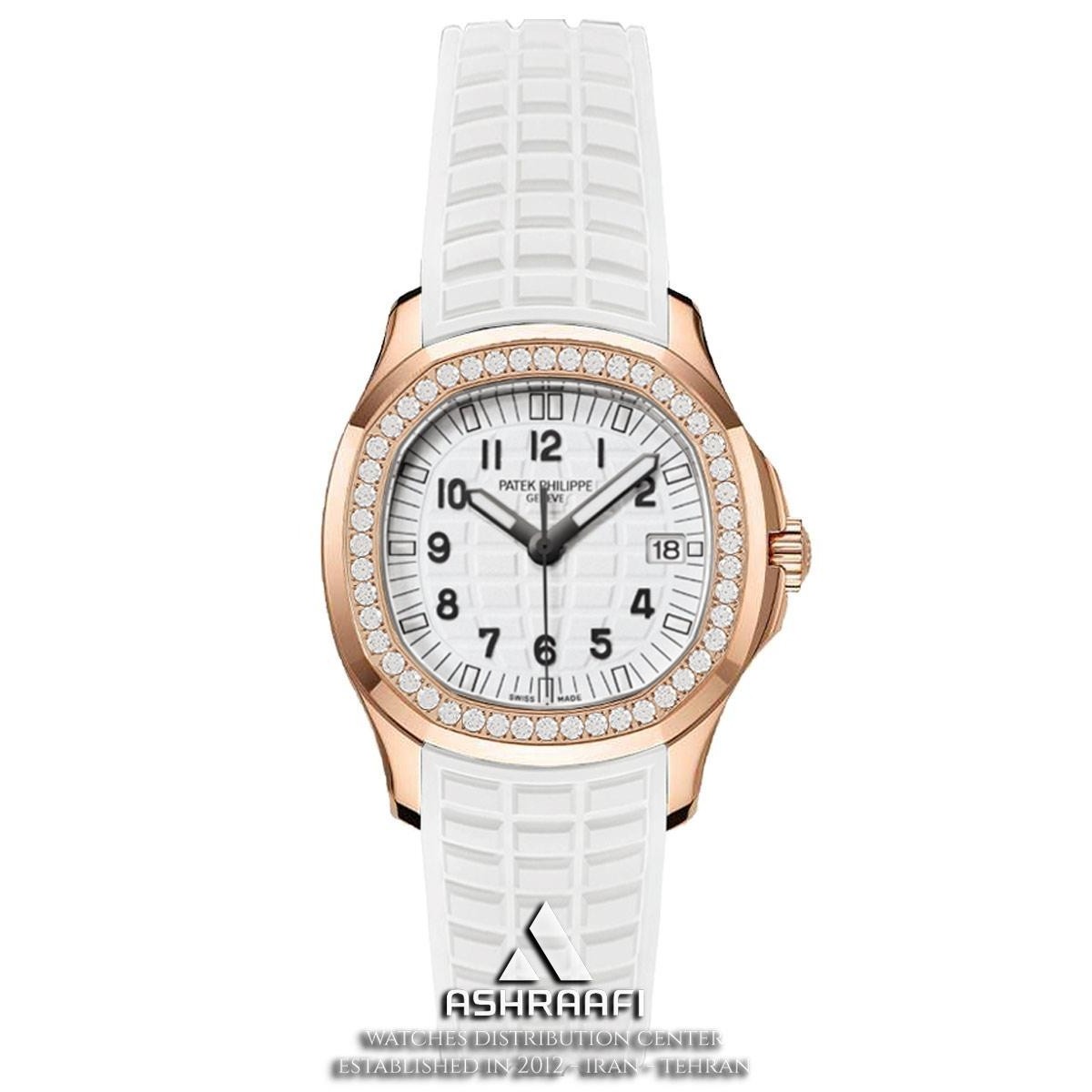 ساعت زنانه نگین دار Patek Philippe Aquanaut Luce RWD2