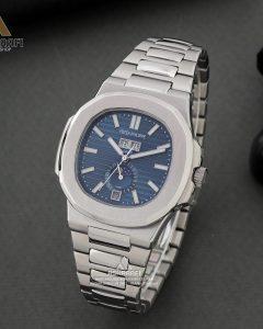 فروش ساعت مردانه پتک ناتیلوس صفحه سورمه ای تمام استیلPatek Philippe Nautilus