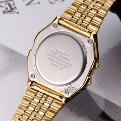درب پشت ساعت کاسیو طلایی Casio A159WGEA-1D