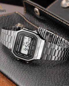 ساعت کاسیو نوستالژیک ذغالی Casio A168WGG-1A