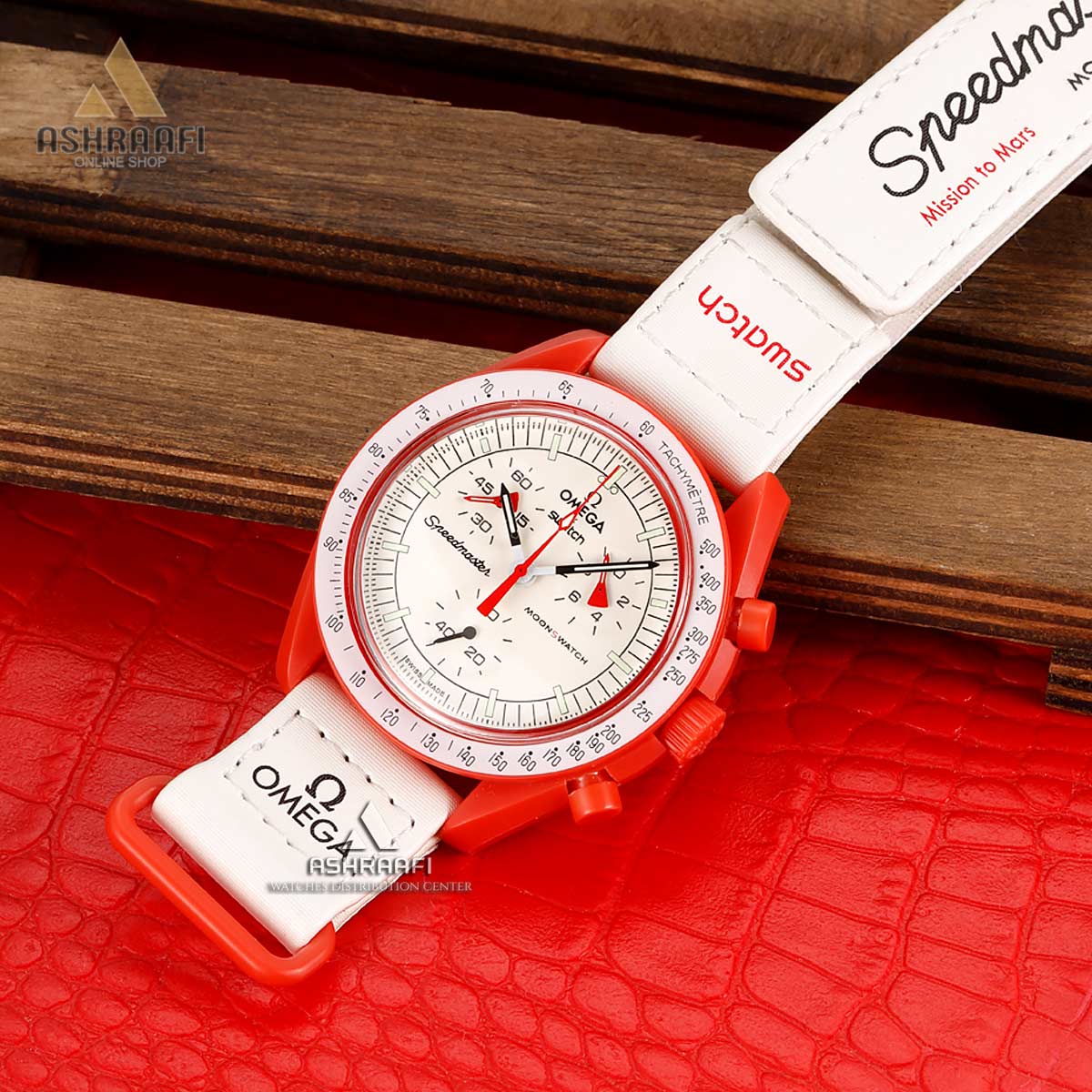 ساعت امگا سواچ قرمز Omega x Swatch Speedmaster RW1