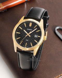 ساعت مردانه کاسیو بند چرمی Casio MTP-VD03GL-1A