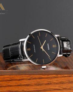کاسیو بند چرمی مشکی Casio MTP-VT01L-1B
