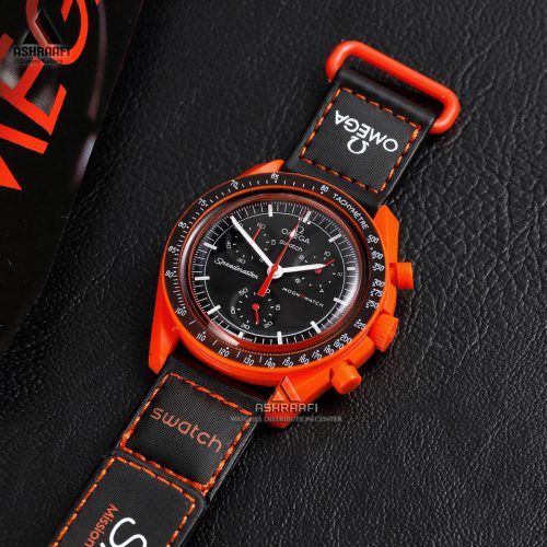 امگا سواچ مشکی نارنجی