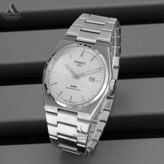 ساعت ست تیسوت صفحه نقره‌ای Tissot PRX Powermatic 80-S