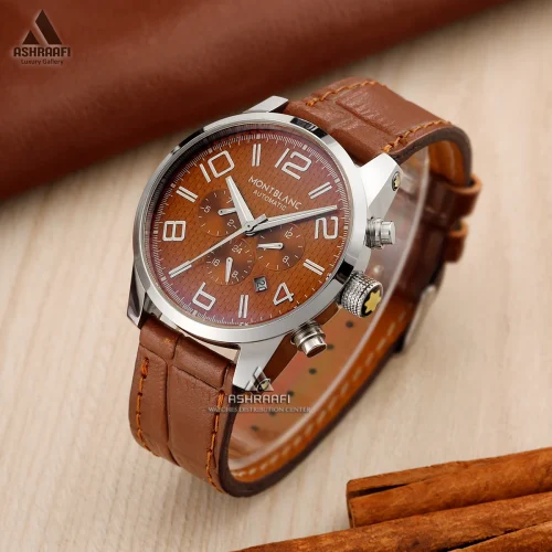 ساعت مون بلان بند چرمی