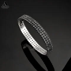 دستبند النگویی نگین دار Black Diamond Bracelet 01