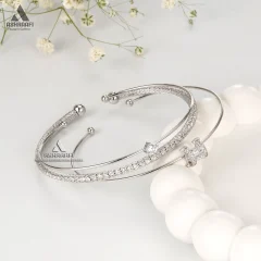 دستبند باریک نگین دار Bracelet 3Line WS01